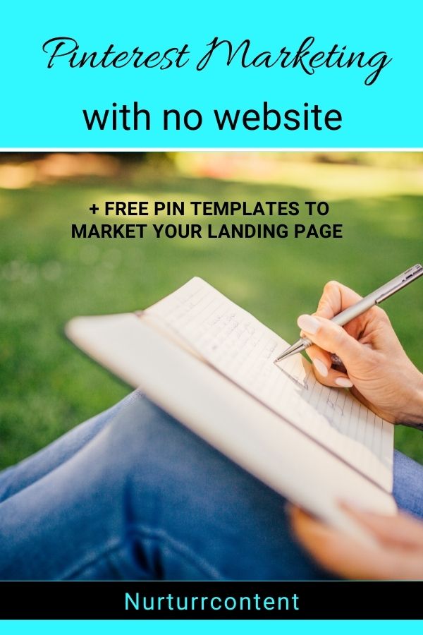 Free pin templates for Pinterest affiliate marketing without a blog