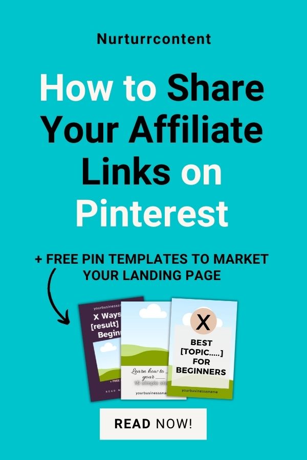 Free pin templates for Pinterest affiliate marketing without a blog