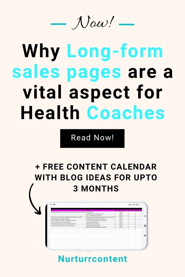 Health Coaches Need Long-Form Sales Pages