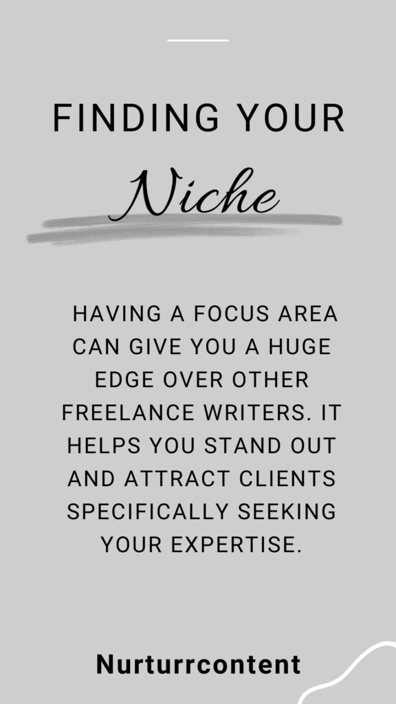 finding a writing niche