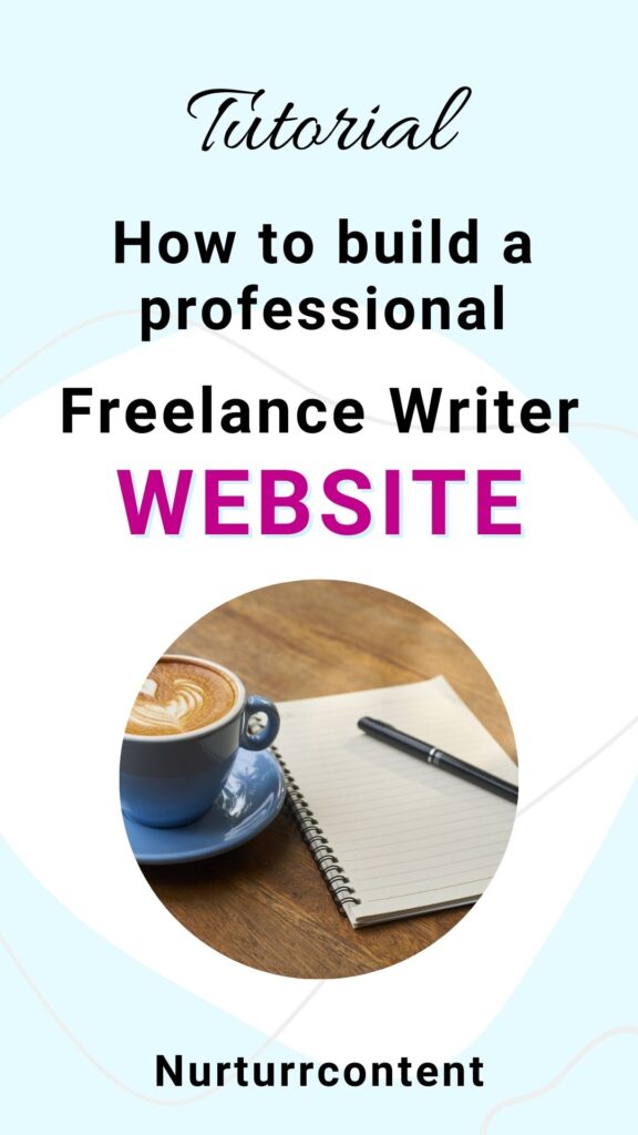 create a freelance writer website