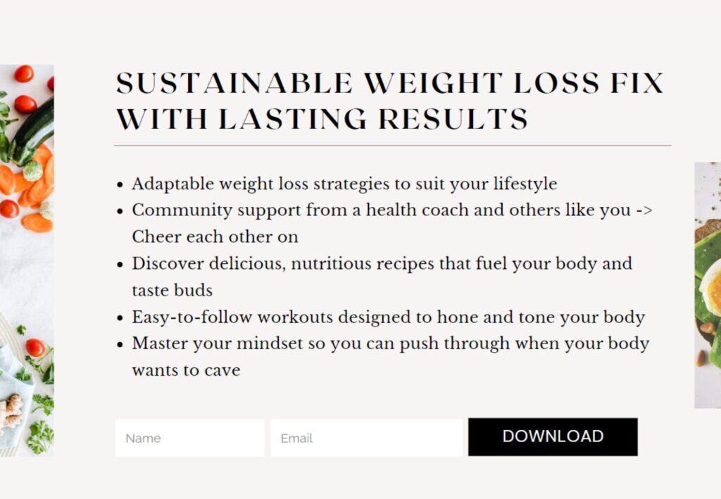 weight loss landing page