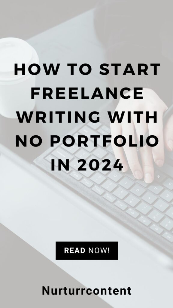 freelance writing with no portfolio